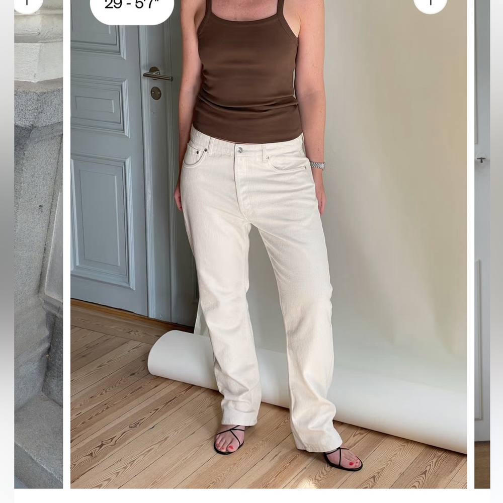 Djerf Avenue Relaxed Jeans Cream